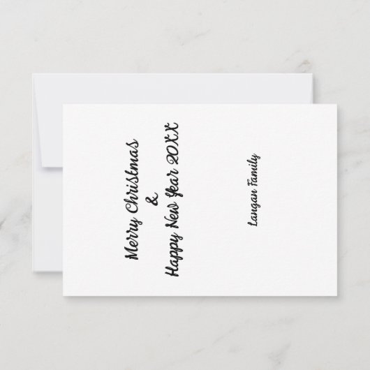 Weihnachtskarte Santa Cat - "Meowy Holidays" (Rückseite)