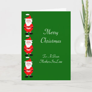 Weihnachtskarte Santa Design Schwiegermutter Feiertagskarte