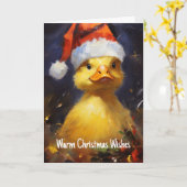 Weihnachtskarte Santa Duck Karte (Gelbe Blume)
