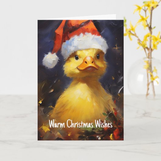 Weihnachtskarte Santa Duck Karte (Gelbe Blume)