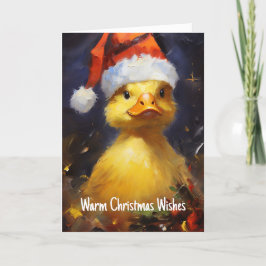 Weihnachtskarte Santa Duck Karte