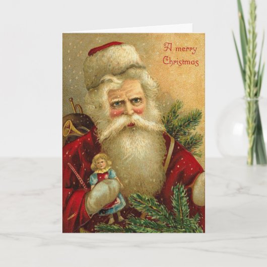 Weihnachtskarte Santa Feiertagskarte (Vorderseite)
