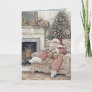Weihnachtskarte: Santa macht ein Nickerchen Karte