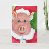 Weihnachtskarte Santa Pig Feiertagskarte (Rückseite)