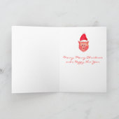 Weihnachtskarte Santa Pig Feiertagskarte (Innenseite)
