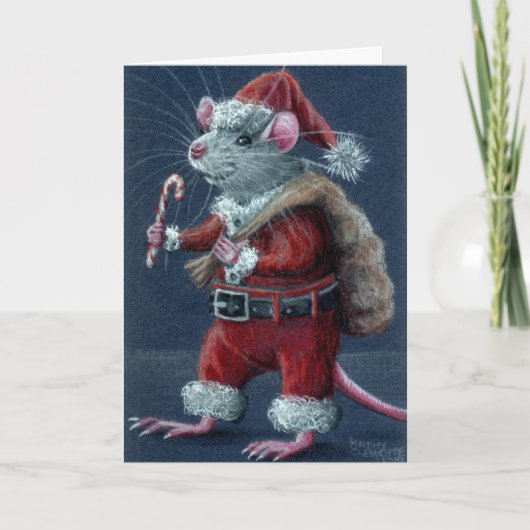 Weihnachtskarte Santa Rat Feiertagskarte (Vorderseite)