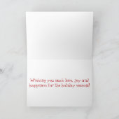 Weihnachtskarte Santa & Reindeer Feiertagskarte (Innenseite)