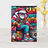 Weihnachtskarte Santa war draußen Karte (Gelbe Blume)