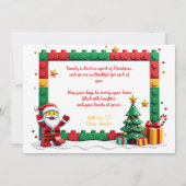 Weihnachtskarte Santa's Little Builders Einladung (Rückseite)