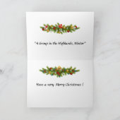 Weihnachtskarte - Schafe im Hochland Feiertagskarte (Innenseite)