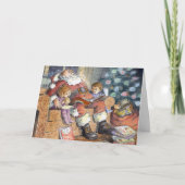 Weihnachtskarte "schlafender Sankt" Feiertagskarte (Vorderseite)