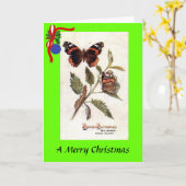 Weihnachtskarte - Schmetterling Karte (Gelbe Blume)