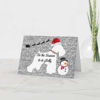Weihnachtskarte (Schnauzer) Feiertagskarte