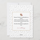 Weihnachtskarte - Schnee und Bäume Feiertagskarte (Rückseite)