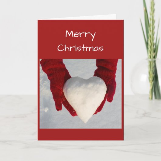 Weihnachtskarte - Schneeherz Karte (Vorderseite)