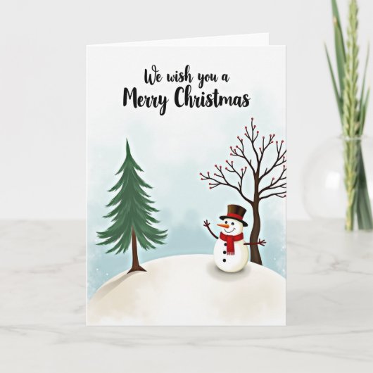 Weihnachtskarte Schneemann Karte (Vorderseite)