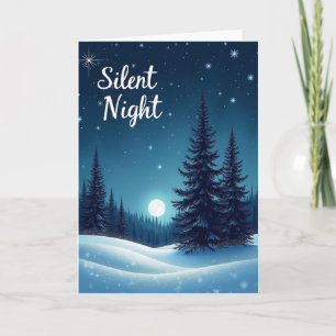 Weihnachtskarte 'Schneestilles Nacht' Karte