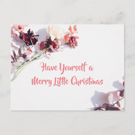 Weihnachtskarte - Schöne Rose Feiertagspostkarte (Vorderseite)