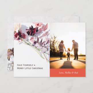 Weihnachtskarte - Schöne Rose und Familie Feiertagspostkarte