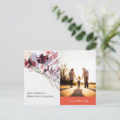 Weihnachtskarte - Schöne Rose und Familie Feiertagspostkarte (Stehend Vorderseite)