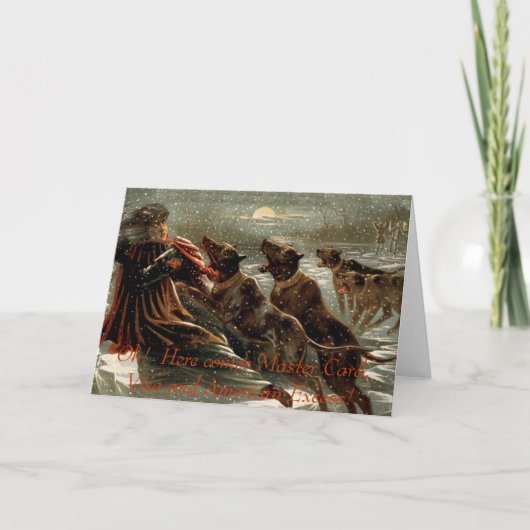 Weihnachtskarte Schulden Feiertagskarte (Vorderseite)