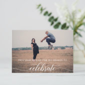 Weihnachtskarte Schwangerschaft Ankündigung Urlaub (Stehend Vorderseite)