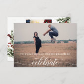 Weihnachtskarte Schwangerschaft Ankündigung Urlaub (Vorne/Hinten)