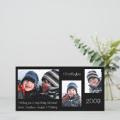 Weihnachtskarte - Schwarzes Feiertagskarte (Stehend Vorderseite)