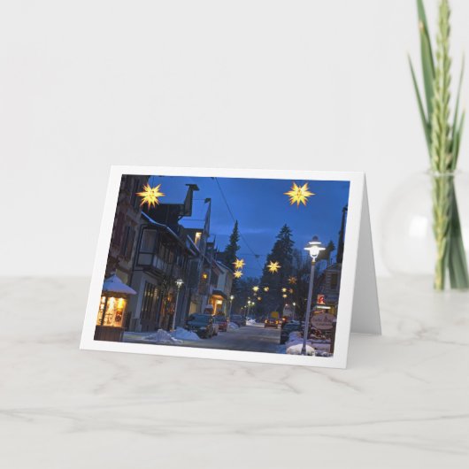 Weihnachtskarte Schwarzwald Stadt Feiertagskarte (Vorderseite)