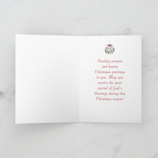 Weihnachtskarte Sehr Vintag Dankeskarte (Innenseite)