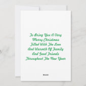 Weihnachtskarte senden feiertagskarte (Rückseite)