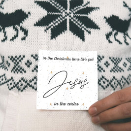 Weihnachtskarte: Setzen wir Jesus in die Mitte Feiertagskarte