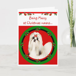 Weihnachtskarte Shih Tzu Feiertagskarte