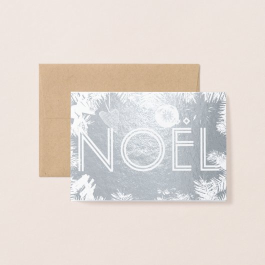 Weihnachtskarte Silber Craft Folienkarte (Vorderseite mit Umschlag)