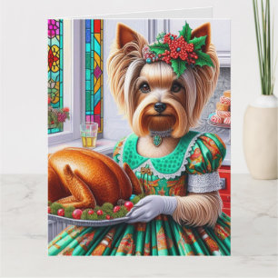 Weihnachtskarte Silky Terrier individuell anpassen Karte