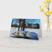 Weihnachtskarte "Snow Boats" Karte (Gelbe Blume)