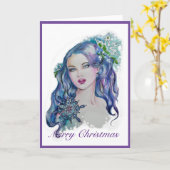 Weihnachtskarte Snowflake Karte (Gelbe Blume)