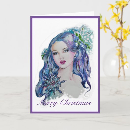 Weihnachtskarte Snowflake Karte (Gelbe Blume)