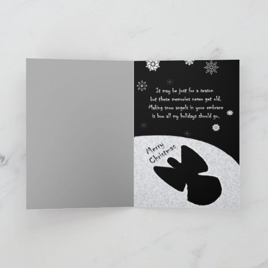 Weihnachtskarte Snowflakes Dankeskarte (Innenseite)