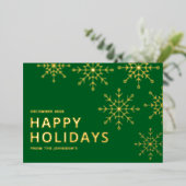 Weihnachtskarte Snowflakes Folien Feiertagskarte (Stehend vorne)