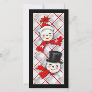 Weihnachtskarte Snowman Couple Holiday Card Feiertagskarte