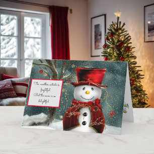 Weihnachtskarte Snowman Covid Kein Ort zum Schnee Feiertagskarte
