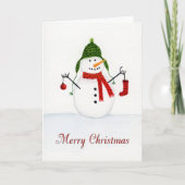 Weihnachtskarte Snowman Karte (Vorderseite)