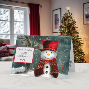 Weihnachtskarte Snowman Personalisieren Foto & Nam Feiertagskarte