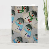 Weihnachtskarte "Snowmen Cookies" Karte (Vorderseite)