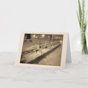 Weihnachtskarte - "Snowy Benches" - Saison Feiertagskarte