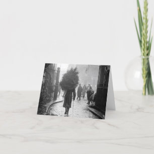 Weihnachtskarte SOLDIER MIT BAUM 1915 Feiertagskarte