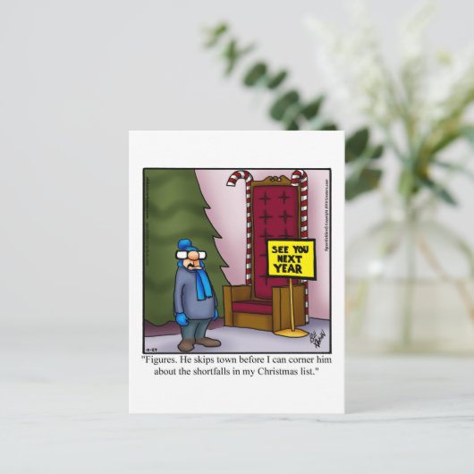 Weihnachtskarte Spaß Feiertagspostkarte (Stehend Vorderseite)