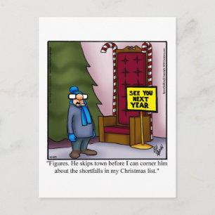 Weihnachtskarte Spaß Feiertagspostkarte