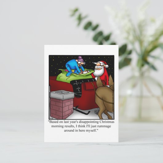 Weihnachtskarte Spaß Feiertagspostkarte (Stehend Vorderseite)